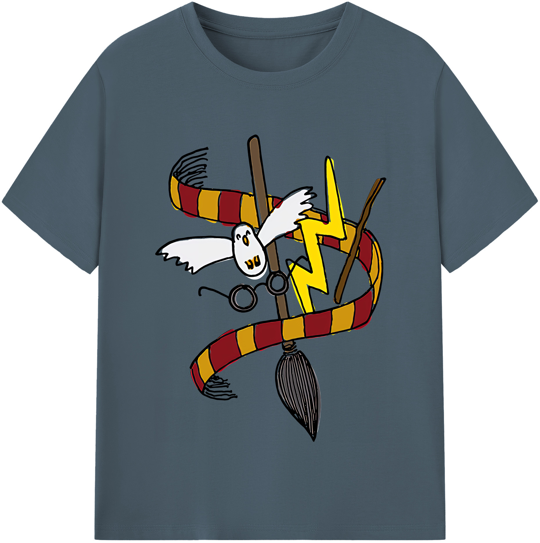 （画像用） Harry Potter ハリー・ポッターシリーズ 綿100％半袖Tシャツ（フロントプリント）